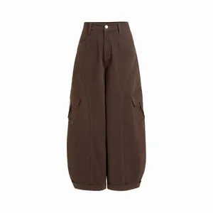 Cider Mid Rise Pocket Barrel-leg Trousers