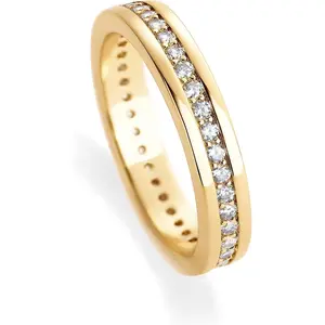 K Gold Plated Stacking Tiny Cubic Zirconia Band| Eternity Rings for Women| Thumb Ring