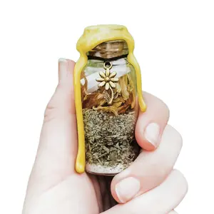 Happiness / Anti-Depression Spell Jar | Green Witch Intention Blessing Jar