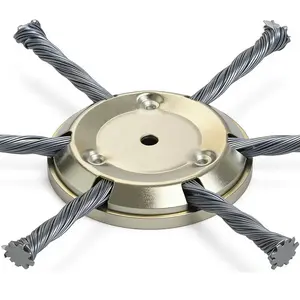 Garden accessories: steel wire brush head for weed removal, weed wheel/disc, twisting wire trimmer head; small lithium battery steel wire grass cutter head; lawn mower–specific steel wire trimmer heads; angle grinder steel wire wheels; garden tool accesso