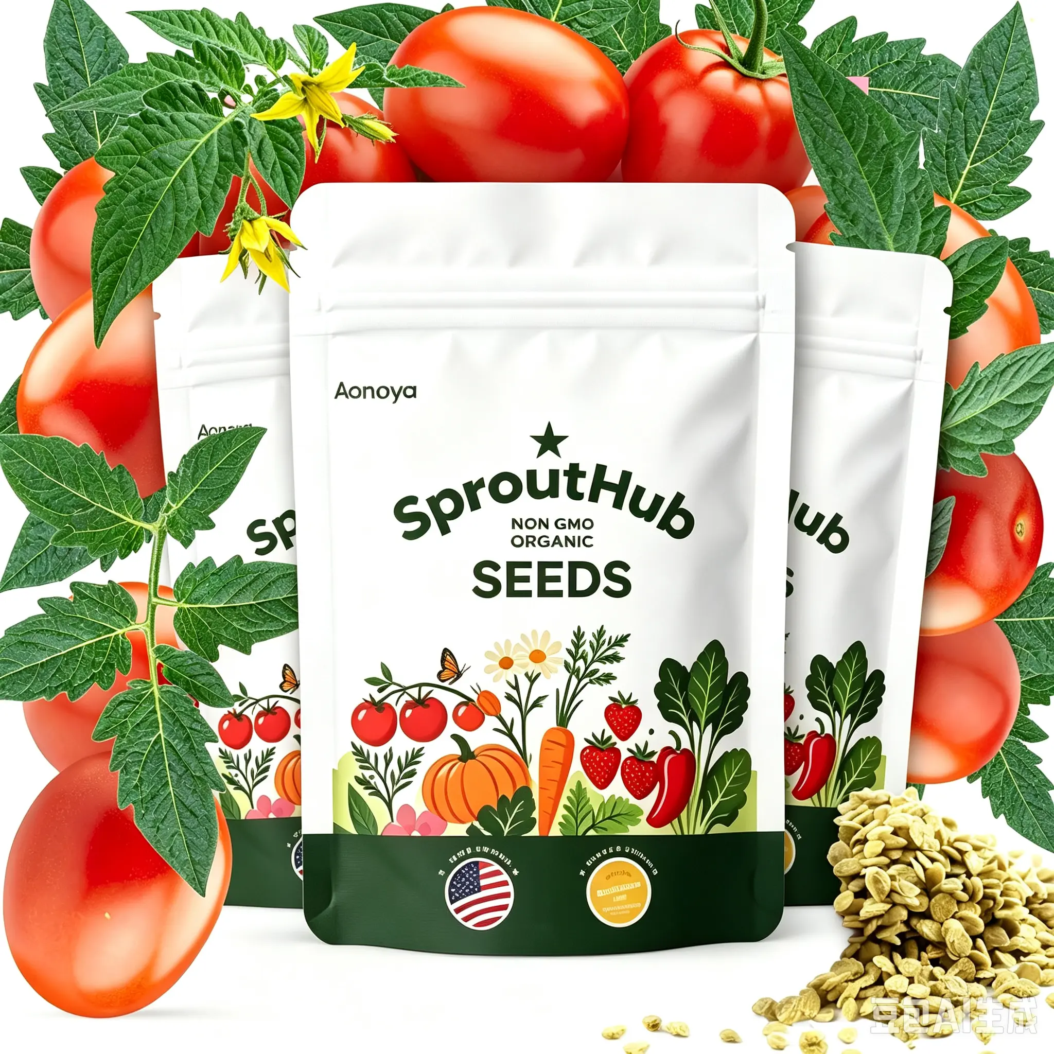 100  Roma Tomato Seeds (Solanum lycoperscium) – Italian Plum Tomato Paste Seed Packets, Determinate Roma Tomatoes – Non GMO Heirloom Vegetable Seeds for Gardens, Raised Beds, Containers