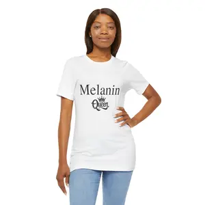 Melanin Queen Jersey Short Sleeve Tee Casual Cotton