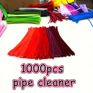 1000 red series pipe cleaners, upgraded and encrypted with 5 different red colors, totaling 1000 pieces, with a more attractive color scheme, suitable for holiday decorations and DIY crafts