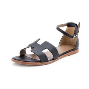 Pre-owned Hermes Women's Santorini Sandals Leather by Rebag