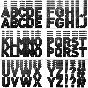 232 Pcs 24 Sheets Large Glitter Letter Stickers, Big Font Alphabet Self Adhesive Letters Kit for Mailbox Bulletin Boards Classroom Home, Black 2.5 Inch