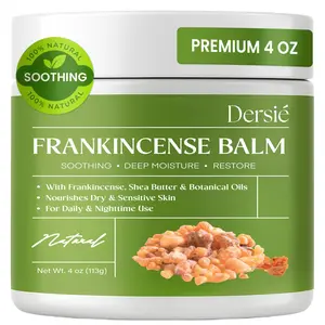 Dersie Frankincense Balm 4 oz - Soothes Muscles & Joints, Supports Skin Renewal, Nourishes Dry Skin, Infused with Frankincense Oil, Natural Moisturizing Balm for Body Care