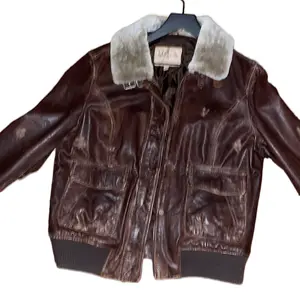 Leather pilot jacket