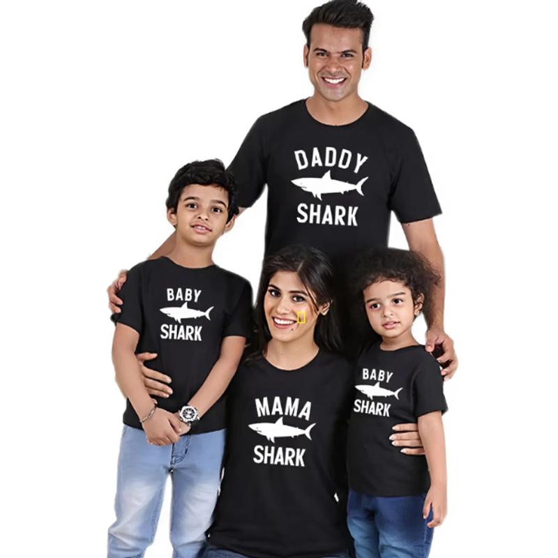Family Matching T-Shirt, Baby Family Shark T-Shirt, Gift For Family, Gift For Mom, Gift For Dad, Top Trending
