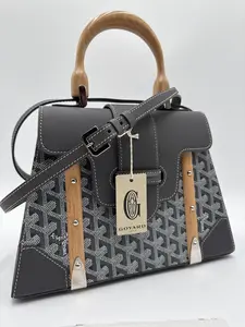 Pre-owned Leather Luxury Bags & Accessories Goyard Saigon Top Handle Shoulderbag, Grey Date Code: MBM020171