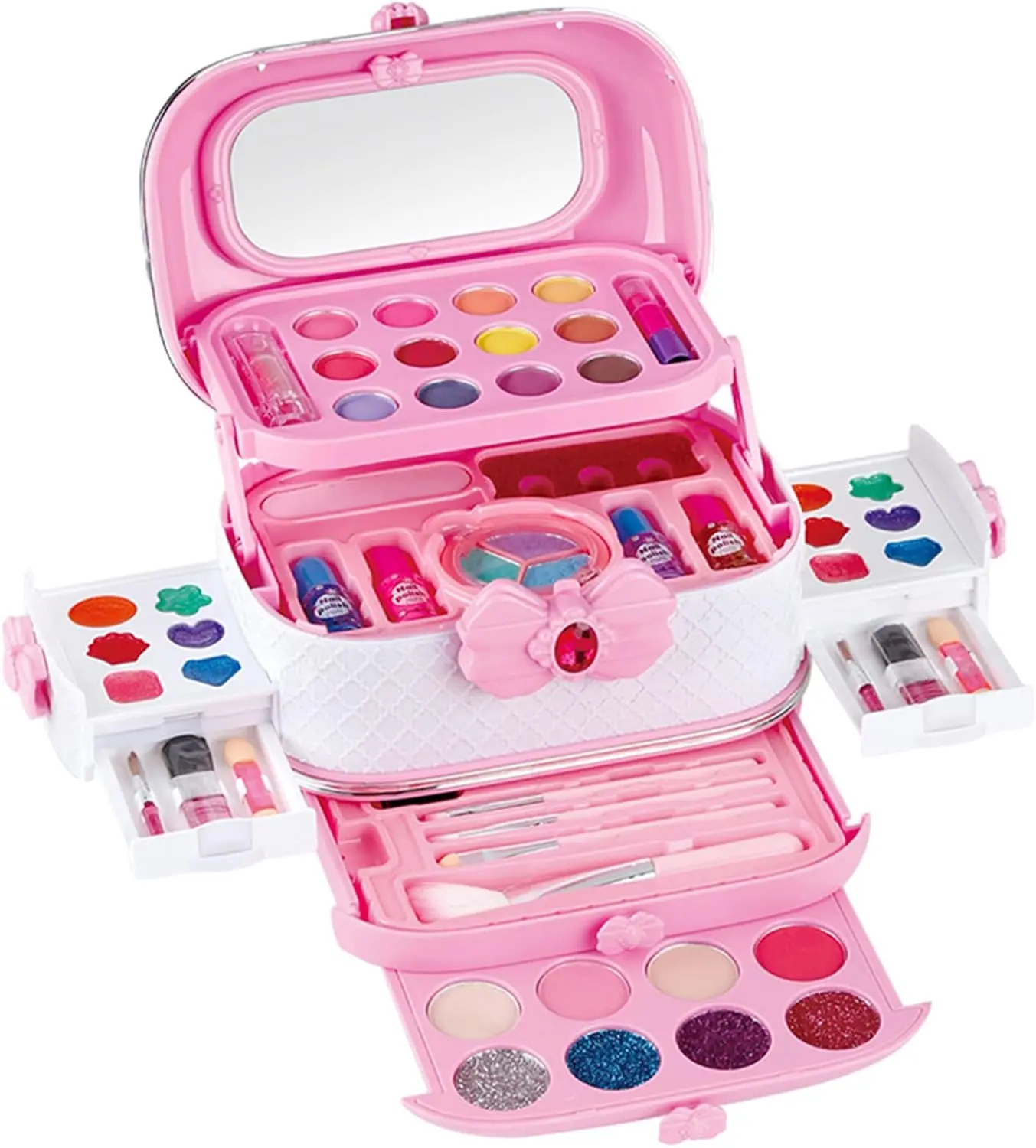 Kids Makeup Kit Washable Real Cosmetic Princess Toys | Makeup Kits for Kids for Age 3-12, Christmas, Holiday, Dress Up, Vanity Set, Stocking Stuffers, Party Favor