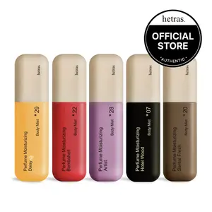 [hetras] Perfume Body Mist 5ea - Moisturizing Niacinamide Body Spray |  Body Glow, Smooth Skin | for Texture & Uneven Skin tone | Long-Lasting Skin Scent | Korean Skincare (4.06 fl oz each)