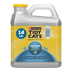 Purina Tidy Cats Instant Action Clumping Cat Litter, Natural, Low Dust, Odor Control, 14 Lb. Jug Nestlé Purina PetCare Company