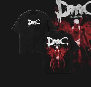Devil May Cry Anime Shirt 2025 – Dante Double-Side Washed T-shirt, DMC Anime Comics Shirt, DMC Game Graphic Tees, Gift For Game Fan, Streetwear, Menswear Man Top Clothes