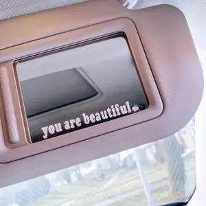 New 2026 The Text Car Stickers You Are Beautiful Interior Decoration Rear View Mirror Fashion Stickers Creative Sport PVC Vinyl Decals car decoration accessoriess