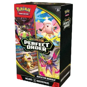 Pokémon Trading Card Game Mega Evolution Perfect Order Booster Bundle Includes 6 Booster Packs for Collectors