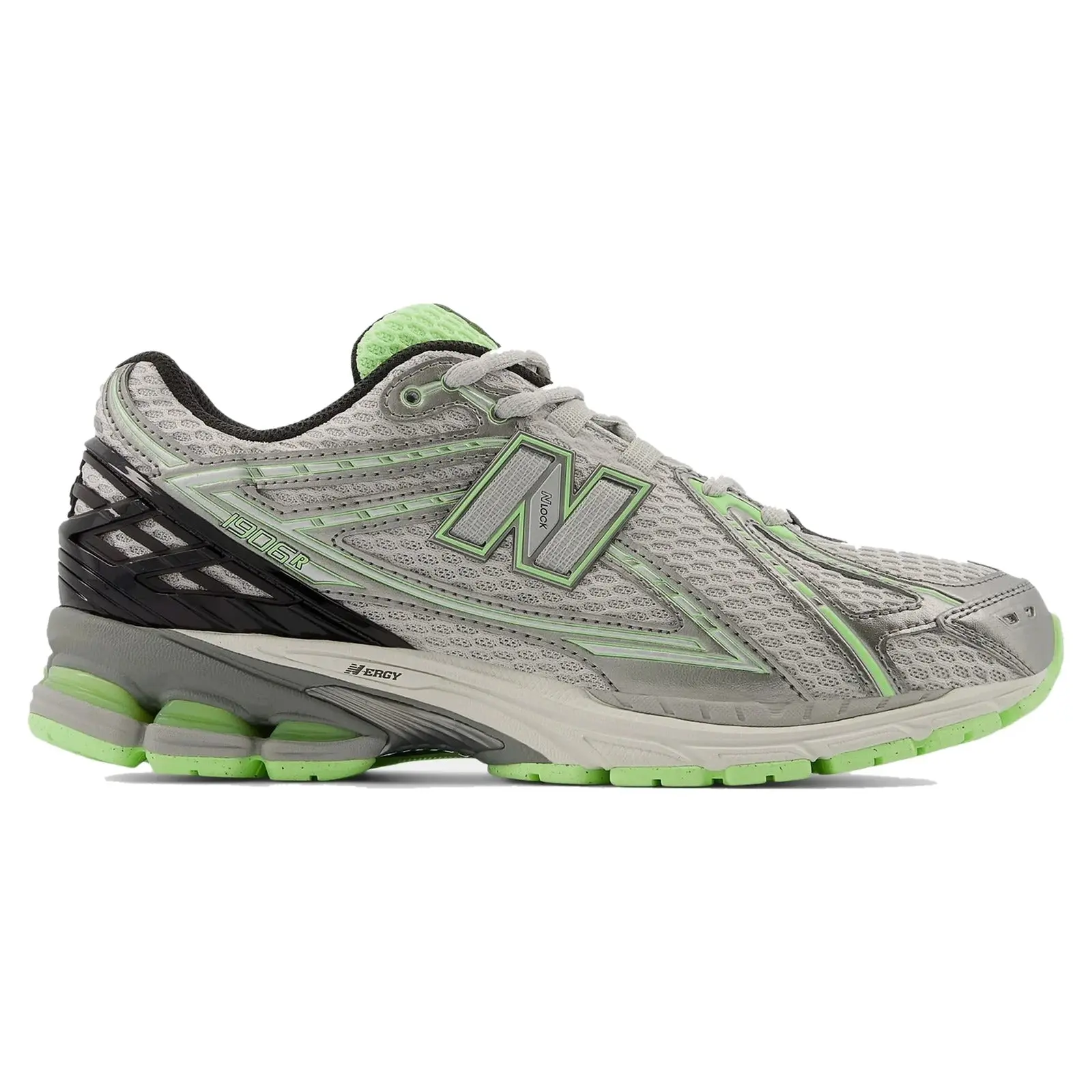 NEW BALANCE 1906R Men's Athletic Sneaker in Dark Silver Metallic Mint Flash, Casual Round Toe Comfy Walking Shoes, All Seasons, Ankle, Men’s Shoes, Sneakers, Athletic Gray, Metallic Accents, Male Wear shoe shopping