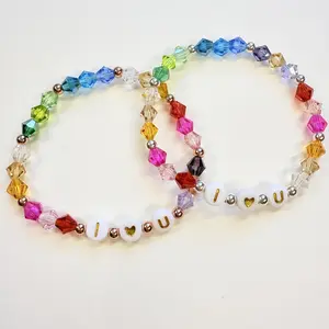 Custom Name Word Bracelet, Personalized Beaded Friendship Bracelet, Handmade Letter Bead Jewelry, Custom Initial Bracelet, Stackable Boho Bead Bracelet, Minimalist Friendship Gift for Her, Matching Best Friend Bracelet, Cute Birthday Gift Idea