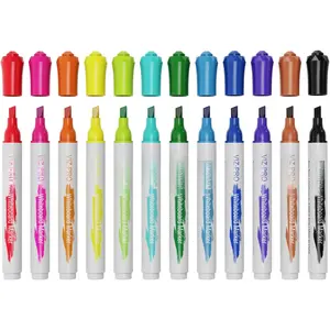 Dry Erase Markers, Chisel Tip, Assorted Colors, 12-Count Low-Odor Whiteboard Pens