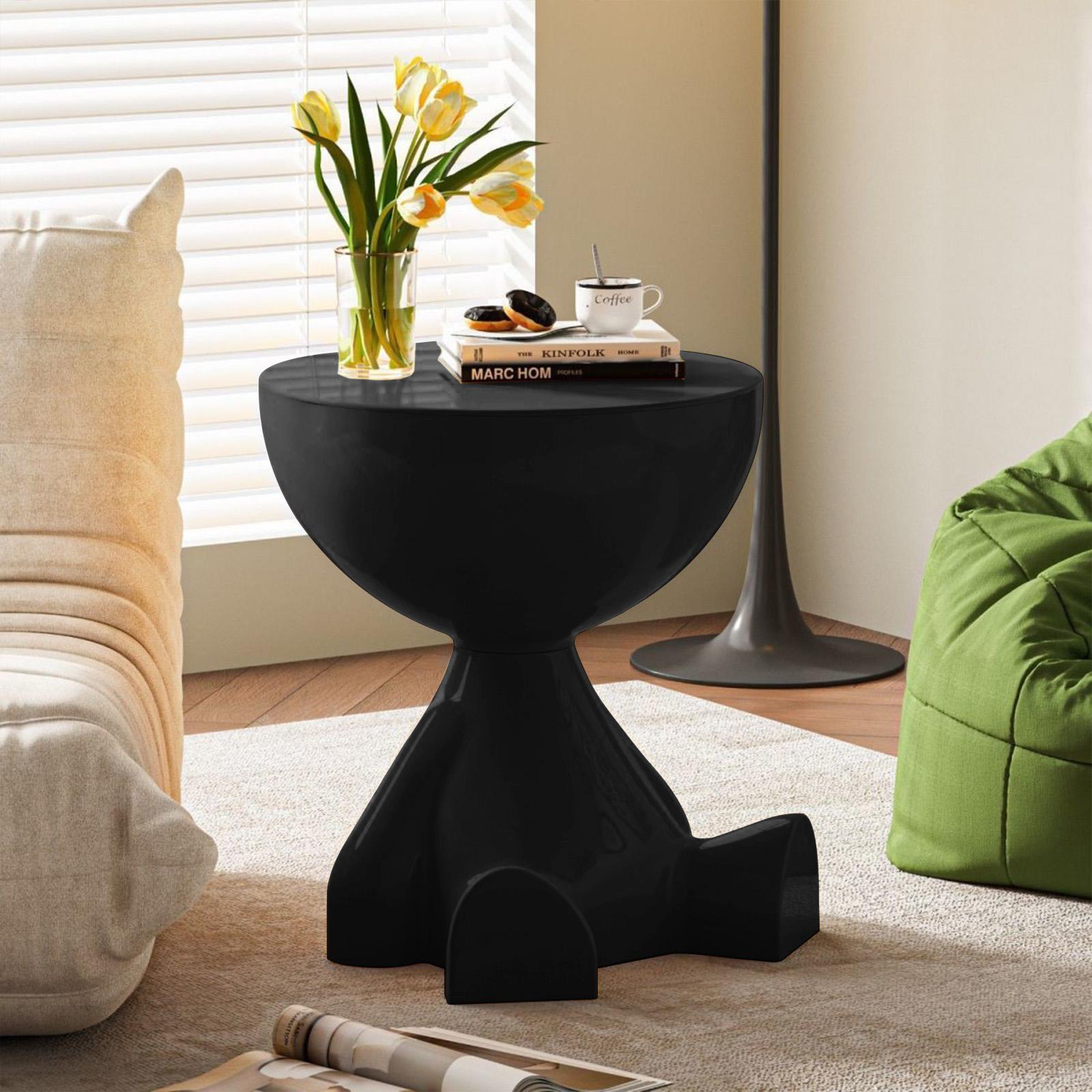 Circle Side Table, Bedroom Night Stand, Living Room End Tables, Small Space Furniture, Creative Couch Table, Bedside Nightstand for Small Spaces Modern Sofa Table for Living Room and Bedroom