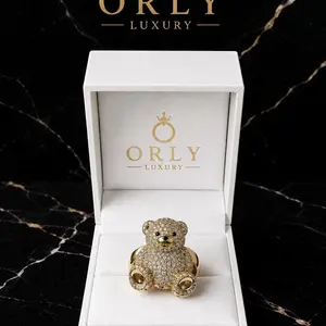 ORLY Luxury Teddy Bear Ring - 14K Gold-Plated Stainless Steel