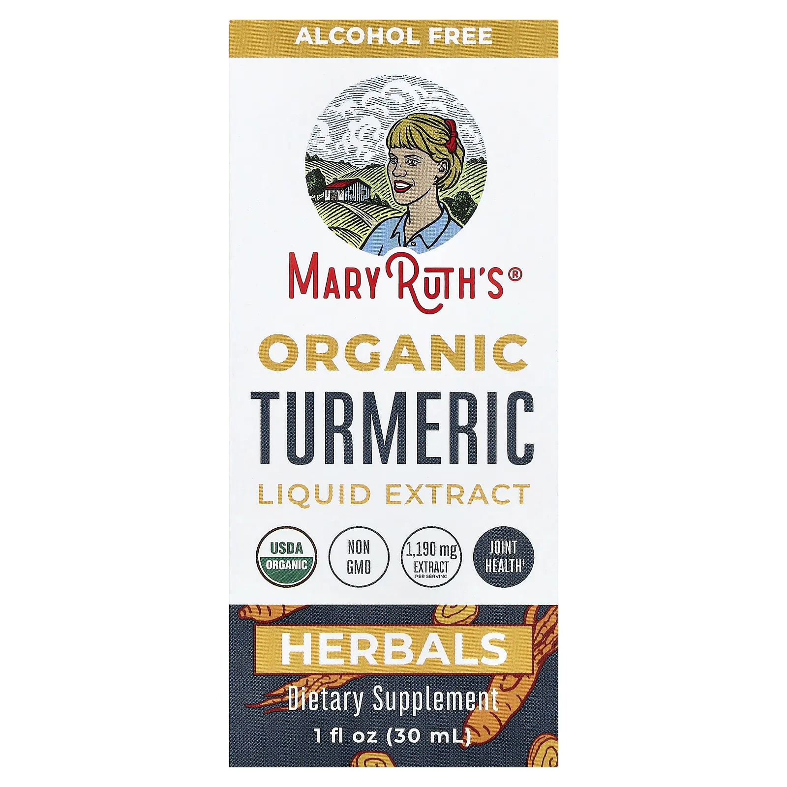 MaryRuth's Organic Turmeric Liquid Extract, Alcohol Free, 1 fl oz (30 ml)
