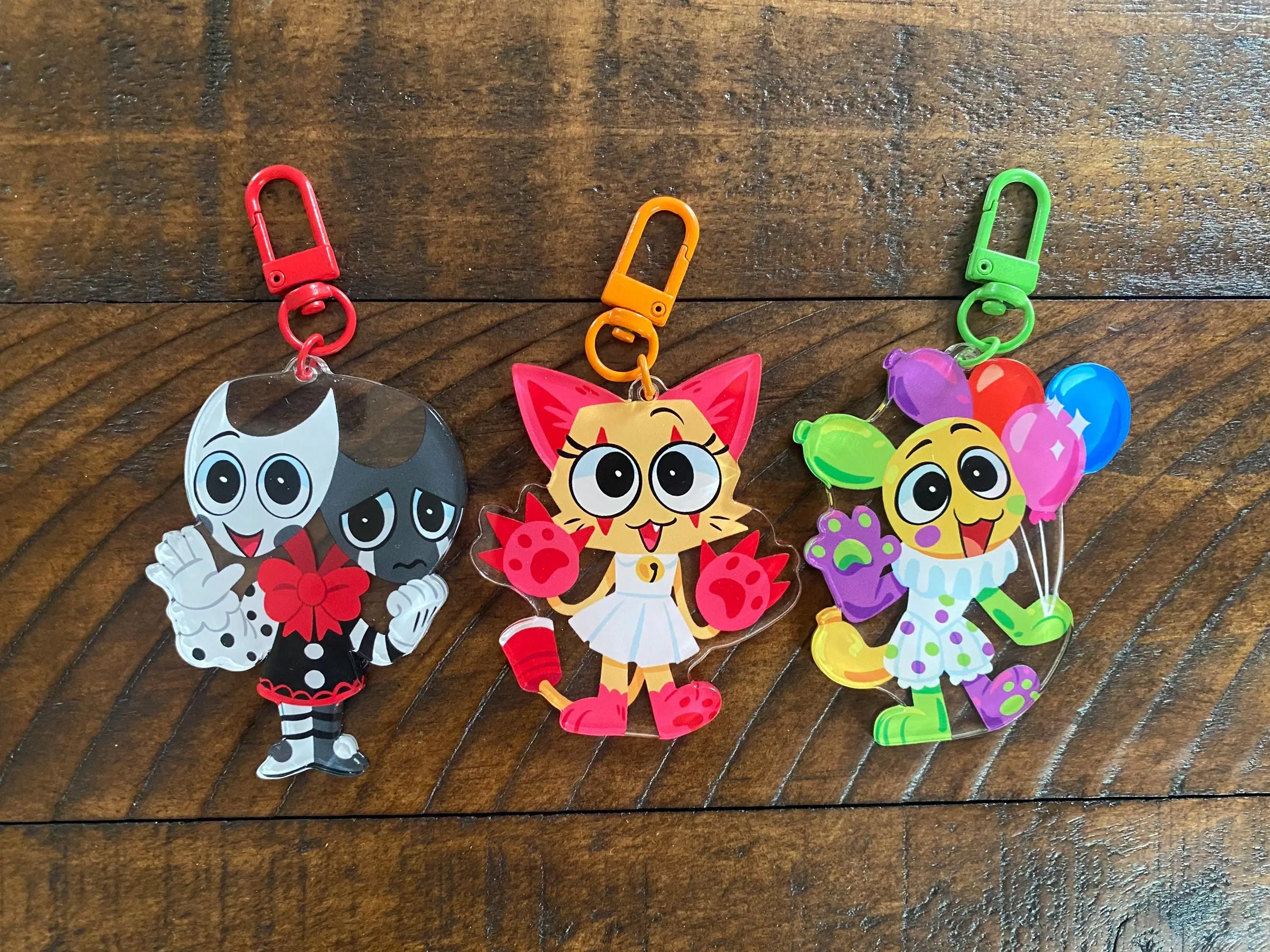 Dandy's World Acrylic Keychains, Toon Acrylic Keychains | Razzle & Dazzle, Connie, Finn, Coal, Gigi, Tisha, Boxten, Brightney, Looey, Flutter, Poppy, Scraps, Ginger,