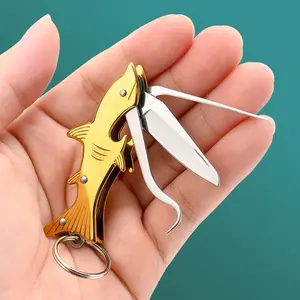 Multi-Function keychain 304 Stainless Steel Can Open Bottle Toothpick Knife Pick Teeth Carry Around Activities Exquisite Gifts