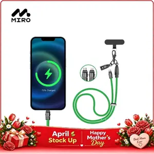 SnapCharge 2-in-1 Charger Lanyard: 1/3-Pack! 60W PD, Anti-Drop Clip – Hands-Free for Commute/Creators/Outdoor/Travel!