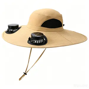 2026 New Solar Fan Outdoor Fishing Hat-Solar Sun Protection Sun Hat with Fan Solar Fan Hat Dual Power Supply Fan Outdoor Fan,summerwins