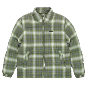 Petals and Peacocks Green Haze Puffer Jacket