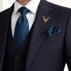 Men’s Tie Gift Set with Bow Tie, Pocket Square & Accessories – Elegant Pattern Design, Formal Suit Set, Gift Box for Him