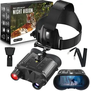 KINKA Handheld Night Vision Binoculars for Adults, 1080P Digital Infrared Goggles with 6.5X Large Eyepiece, Ultra-Bright IR for Hunting, Wildlife Observation, Security & Surveillance, Photo/Video Recording, Portable for Night Fishing