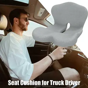 1 PC Memory Foam Car Seat Cushion, Pickup Seat Cushion, Comfortable Long Sitting Design, Anti-Slip Bottom, Essential for Drivers & Office Workers, Enhanced Seat Cushion