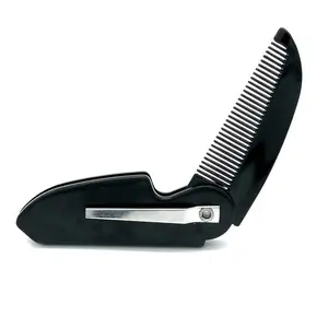 1pc Folding Beard Comb Mustache Comb Small Pocket Comb For Men Everyday Grooming And Hair Care Travel Essentials