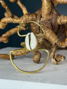 Ocean Ancestors Cowrie Brass Ring
