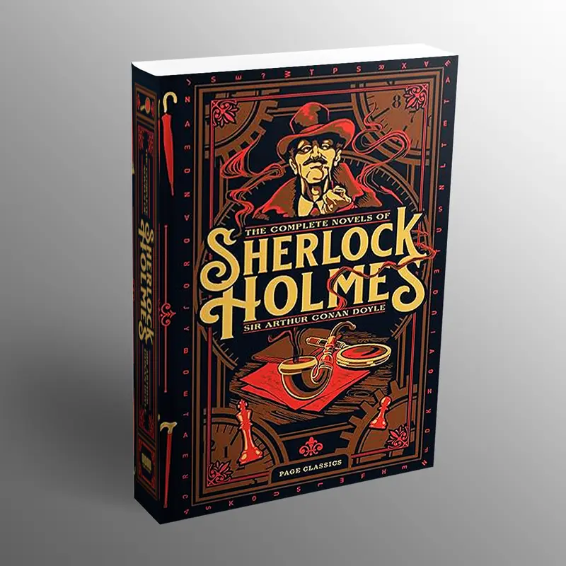 Sherlock Holmes: The Complete Novels & Adventures Deluxe Hardcover by Arthur Conan Doyle - Page Classics Collectibles, #BookTokFinds, Wit & Deduction, Literature & Art Classic Novel, Masterful Storytelling Display-Worthy Book for Mystery Enthusiasts