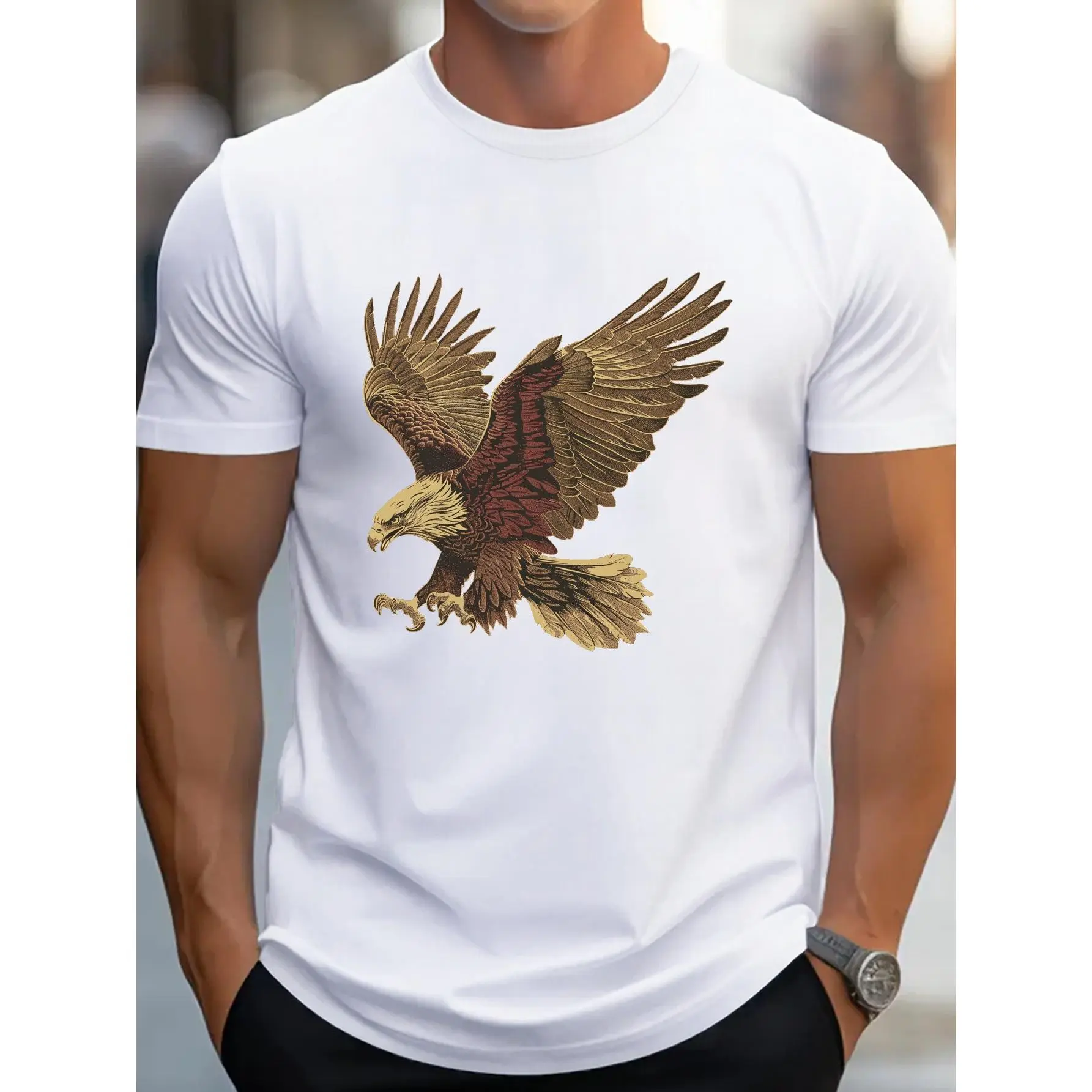 [100% Cotton] [Pure Cotton Comfort Fit T-Shirt] freedom Eagle G500 pure cotton men's T-shirt comfort fit  Golf Gift T-Shirt For Men and Women