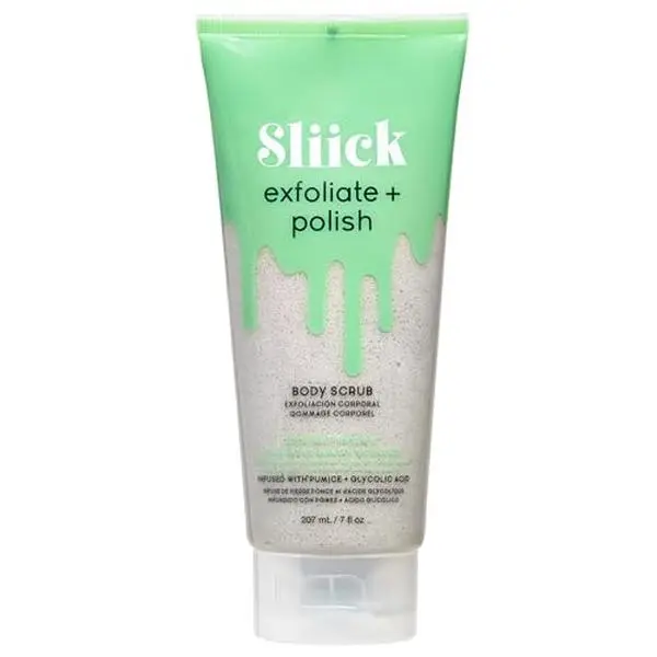 Sliick Exfoliate and Body Scrub, Infused with Pumice and Glycolic Acid, 7 oz