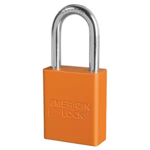 American Lock  Orange Different Safety Lock-Out Padlock Keyed