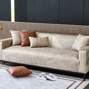 BEKRVIO-Water Resistant Non-Slip Vintage Leather Look Sofa Cover Sectional Couch Slipcover Furniture Protector for Pets, Dogs, Cats & Children