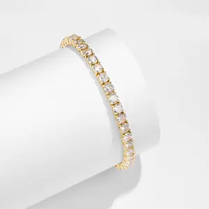 LUHNOG | 14K Gold-Plated Tennis Bracelet | Sparkling CZ Stones, Never Out of Style | Minimalist, Timeless & Gift-Ready | 7.08”
