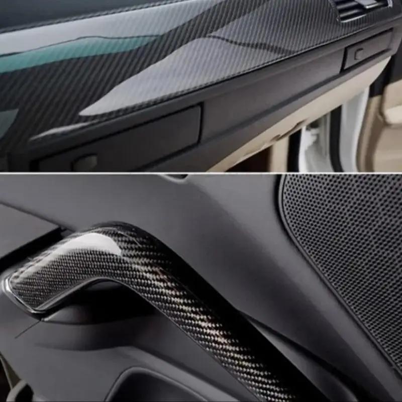 Carbon Fiber Pattern Car Sticker, Self Adhesive Scratch-resistant Car Body Sticker, Multifunctional Waterproof Car Decal, Universal Car Exterior Accessories