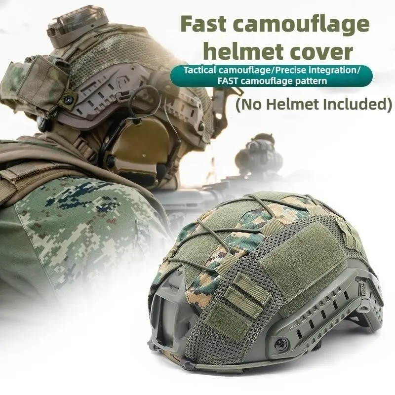 1PC Durable Helmet Cover, Tactical Gear, Universal Size, Easy Installation, High-Quality Nylon Material, Unisex, Includes 1 Piece(No Helmet Included)
