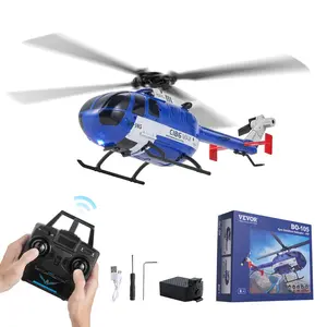 VEVOR RC Helicopter,  2.4GHz 4-Propeller Remote Control Helicopter with 6-Axis Gyro, 4-Channel RC Airplane for Beginner, LED Light & One-Key Takeoff/Landing, Plane Toys for Kids Ages 8 and up