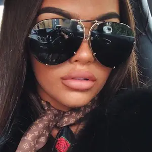 Shadz GAFAS XL "COUNTRY Posche" Oversized Women Sunglasses UV400 Protection Aviator Metal Frame Gradient Design Glamour Touch Unisex Polarized Wrap Around