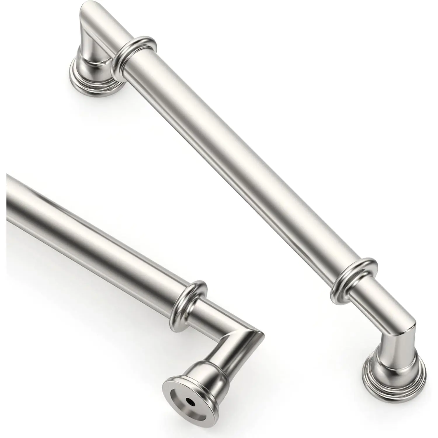 10 Pack 5 Inch(128mm) Brushed Satin Nickel Kitchen Cabinet Handles, Cabinet Pulls Kitchen Cabinet Hardware for Cupboard Drawer Pulls 2281