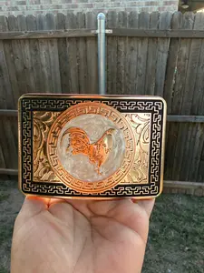 Centenario Western-Style Rooster Belt Buckle