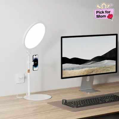 【BackToSchool】Weilisi Desk Ring Light with Stand - 10.5'' Desktop Ring Light with Phone Holder for Video Recording, Adjustable Desk Lighting for Webcam, Meetings, Live Stream, Home Office,back to school,back to school haul