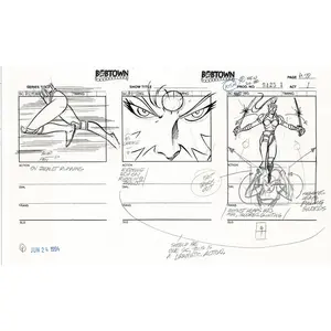 Jim Lee Wildc.a.t.s. Wildcats Production Animation Storyboard Nelvana 1994-5 D1-085