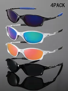 Men's Trendy Decorative Glasses, Millennial Cyberpunk Tinted Lens Glasses, Travel Accessories for Outdoor Activities